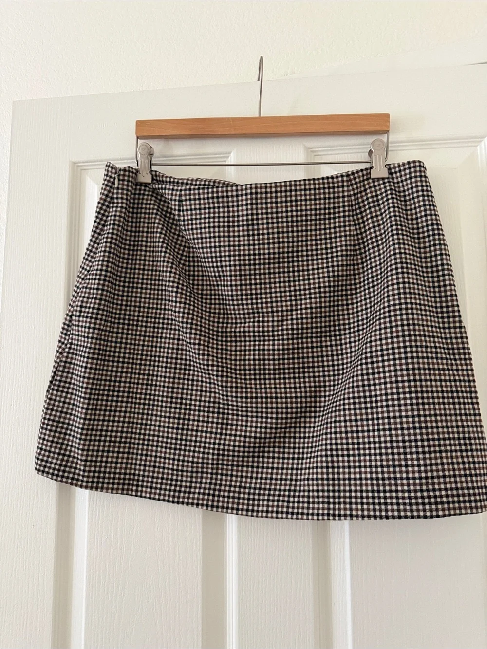 Old Navy Black & White Gingham Mini Skirt